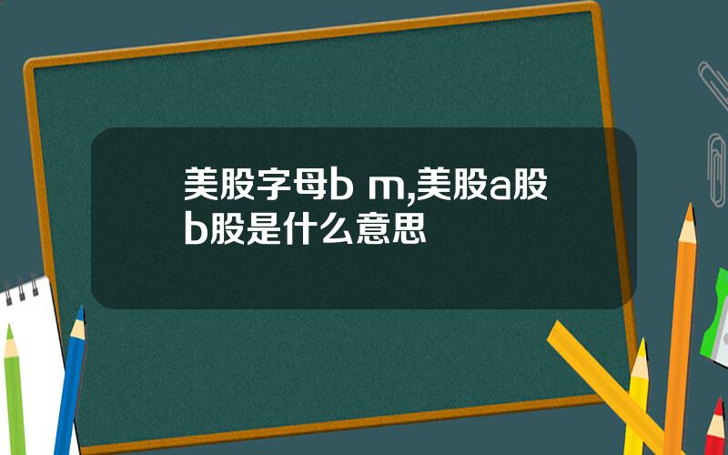 美股字母b m,美股a股b股是什么意思